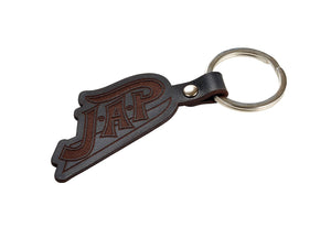 Brown J.A.P Leather Keyring